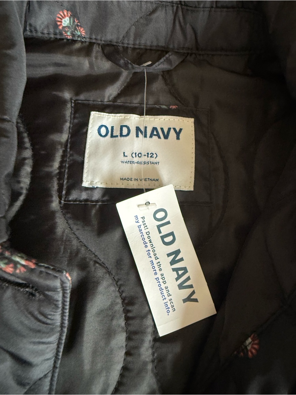 Old Navy Black Women's Quilted Water-Resistant Puffer Jacket
